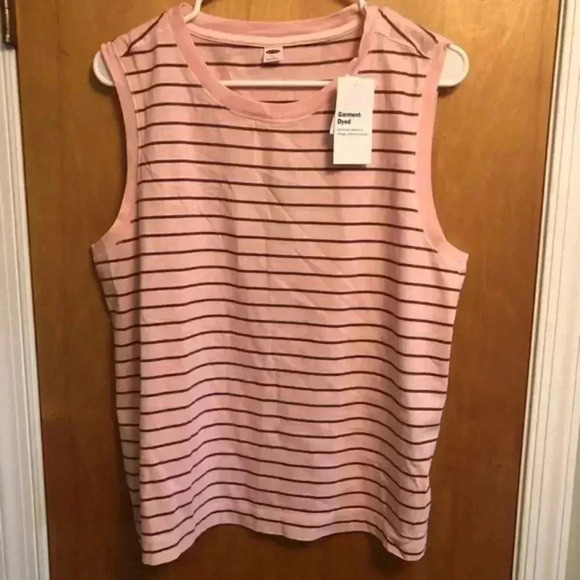 Old Navy NWT Loose Vintage Relaxed Sleeveless Crew-Neck Striped Tee XXL - Picture 4 of 6